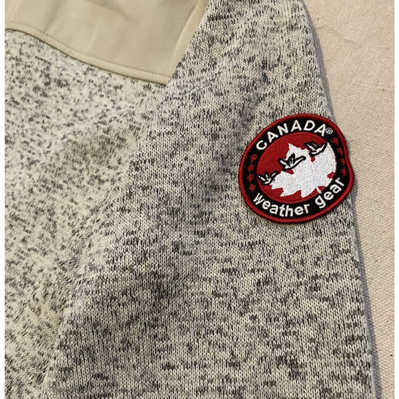Canada Weatherguard Athletic Jacket Womens Size S/P Beige / Grey Fleece Coat - Picture 7 of 16
